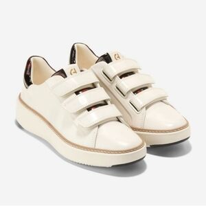 NWOT Cole Haan GrandPro Topspin Triple Strap  Ivory/Torquoise Sneakers Size 6.5B